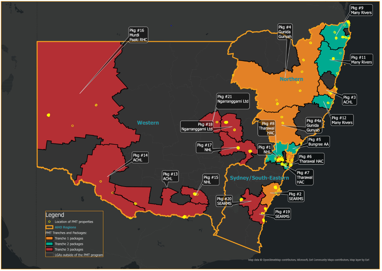 Map of PMT Properties NSW